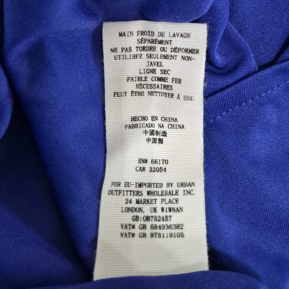 FREE PEOPLE Halter Neck Open Back Glittery Pleated Dress Purple Blue 10 - Picture 5 of 7